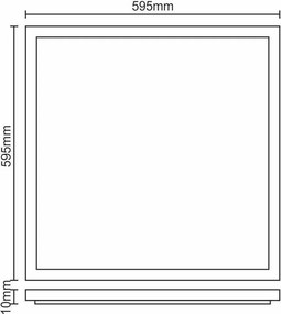 LED panel UGR 40W / 595x595 / SMD / 4500K / WH / UGR - PL121H/U