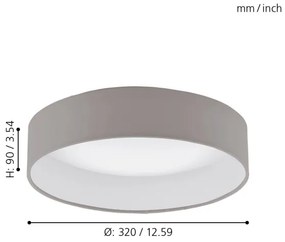Eglo 93949 - LED Mennyezeti Lámpa PALOMARO LED/12W/230V