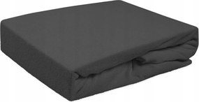 Gumis frottír lepedő 220x200 antracit