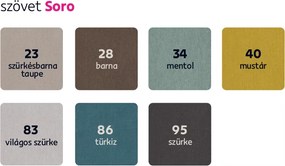 Kinyitható ülőgarnitúra, sötétszürke, jobbos, KLOUDY U