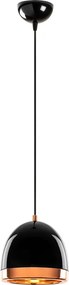 Mugo 10635 fekete-arany fém függőlámpa, Ø17 cm