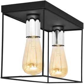 Mennyezeti lámpa FINN 2xE27/15W/230V fekete/króm