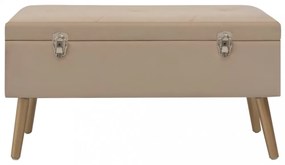 bézs bársonypad tárolórekesszel 80 cm