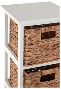 Fehér-natúr színű paulownia fürdőszobai polcos állvány 32x100 cm Padstow – Premier Housewares