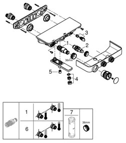 GROHE 34718000 - GROHTHERM SMARTCONTROL 12” termosztátos kádcsaptelep, króm