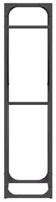 fekete hidegen hengerelt acél tűzifatároló 40x25x100 cm