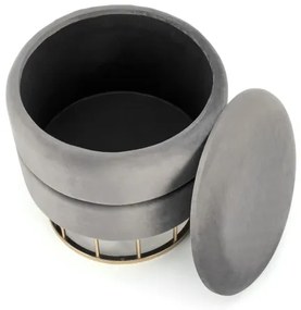 MINTY puff, 37 cm átmérő, szürke/arany színben