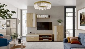 Benson 4 részes nappali szett kézműves tölgy, kasmír