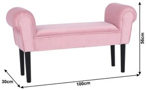 BURDA Velvet fáradt rózsaszín/fekete pad