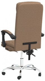 vidaXL barna szövet dönthető irodaszék