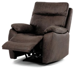 TV és relax fotel elektromos vezérléssel, barna szövethuzattal vintage dekorációval, 1 240 V-os motorral