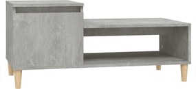 vidaXL betonszürke szerelt fa dohányzóasztal 100 x 50 x 45 cm