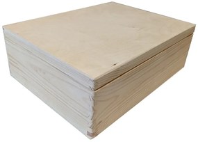 Fa doboz fedővel 40 x 30 x 13 cm