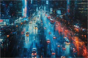 Kép - Nagyváros, olajfestmény (90x60 cm)
