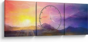 Kép - Hajnalban (órával) (90x30 cm)