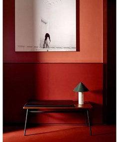 Fekete-barna bőrutánzat pad Carabel – Kave Home