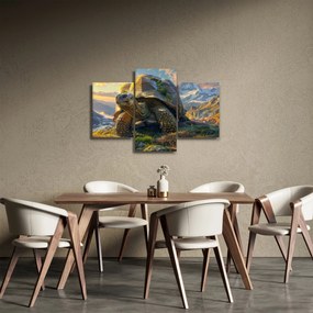 Kép - Teknős és hegyvidéki táj (90x60 cm)