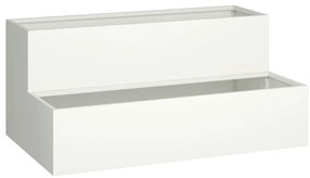 Kertvirágcserép 2-szintes 100x60x45 cm Fehér Acél