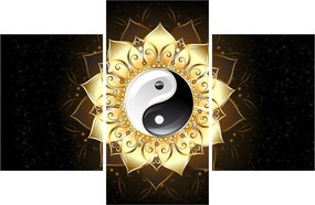 Kép - arany yin-yang (90x60 cm)