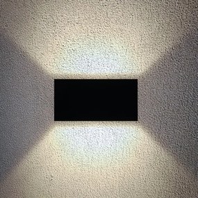 Brilagi - LED kültéri fali lámpatest DOUBLE CUBE LED/12W/230V fekete IP65