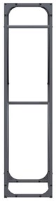 antracitszürke hidegen hengerelt acél tűzifatároló 40x25x100 cm