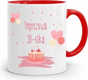 Születésnapra 30 30. 30-as Bögre Piros Ajándék fényképes nyomattal