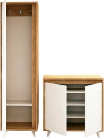 Omnide Oak and White előszoba szett