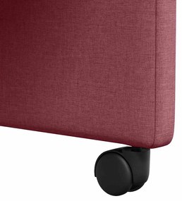 Kerekes Étkező Székek 2 pcs bordó 57 x 66 x 94 cm szövet