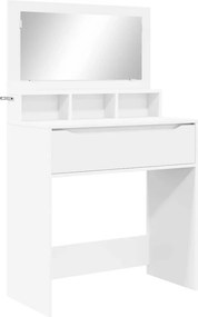vidaXL Hálószobai Öltözködő Asztalok Fehér 80 x 39,6 x 135 cm Faanyag