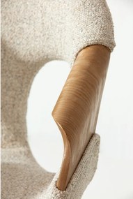 Bézs kárpitozott karfás étkezőfotel szett 2 db-os Elif – MOME