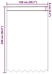 Függönyök függönyökkel Virágos Fehér 150 x 240 cm Poliészter