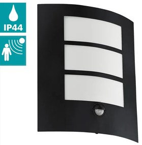 Eglo 99568 - Kültéri fali lámpa érzékelővel CITY 1xE27/40W/230V IP44