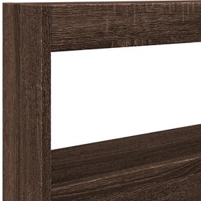 barna tölgy színű áthidalószekrény LED-ekkel 100 x 17 x 102 cm