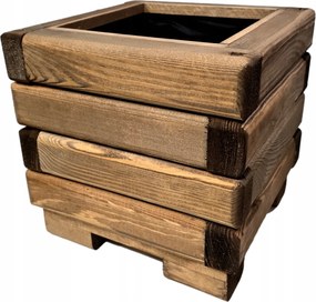 Kerti virágtartó, fa bársony 30/25/25 cm Tek