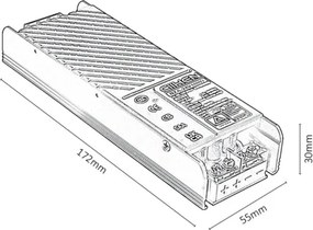 Rabalux 70206 - Süllyesztett tápegység lámpákhoz sínrendszerben LiTrack 100W/24V