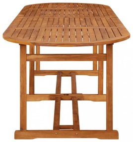 13 részes tömör akácfa kerti étkezőgarnitúra 280x90x75 cm