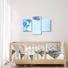 Kép - Pillangó orchidea virágon, kék (90x60 cm)