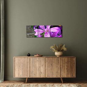 Kép - réti virágok (órával) (90x30 cm)