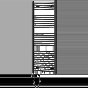 Mexen Ares elektromos radiátor 1500 x 600 mm, 900 W, fekete - W102-1500-600-6900-70