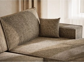 Barna zsenília kinyitható-tárolóhelyes sarokkanapé (U alakú) Kyoto – Maison de Rêve