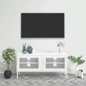 Fehér acél tv-szekrény 105 x 35 x 50 cm