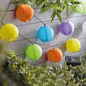 LED Napelemes lánc 10xLED/1,2V 3,7m IP44 többszínű