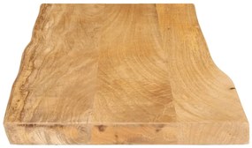 tömör mangófa természetes élű asztallap 90 x 40 x 2,5 cm