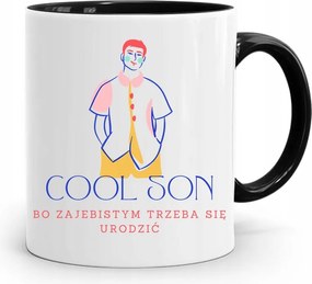 Fekete Bögre Ajándék Gyermek Fiának Cool Son fényképes nyomtatással