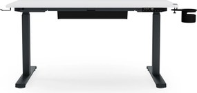 Elektromos íróasztal magasságállítással ergonomikus antracit-fehér, 1200x600 mm: ARIA