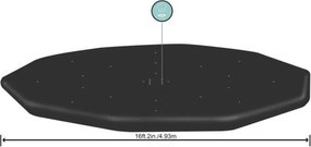 Bestway medence védőtakaró 488 cm átmérőjű fémvázas medencékhez