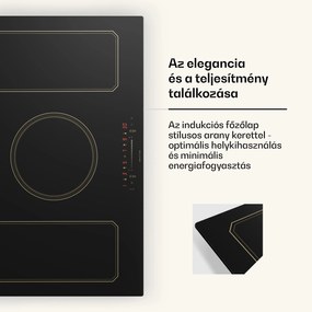 Klarstein Victoria 5 Flex, indukciós főzőlap, beépíthető, 7400 W, 2 Flex zóna, időzítő