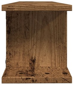 2 db antik fa színű szerelt fa fali polc 90 x 18 x 20 cm