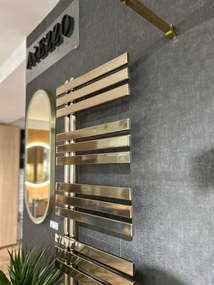 AREZZO design HORIZONT SHINY GOLD SLIM 1200x500 törölközőszárítós radiátor, fényes arany