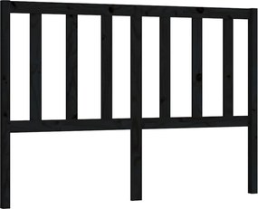 vidaXL fekete tömör fenyőfa ágyfejtámla 146 x 4 x 100 cm